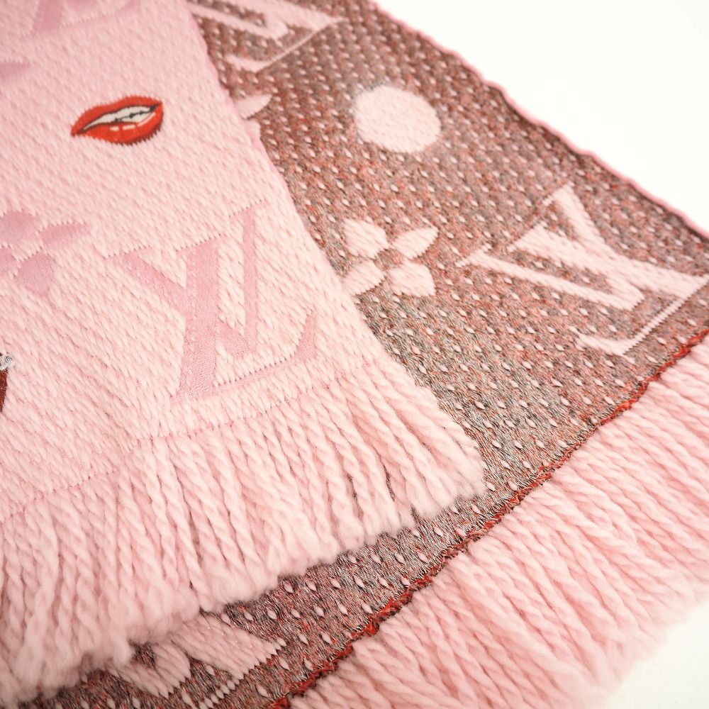 【美品】LOUIS VUITTON マフラー LOUIS VUITTON ルイ・ヴィトン マフラー エシャルプ・ロゴマニア