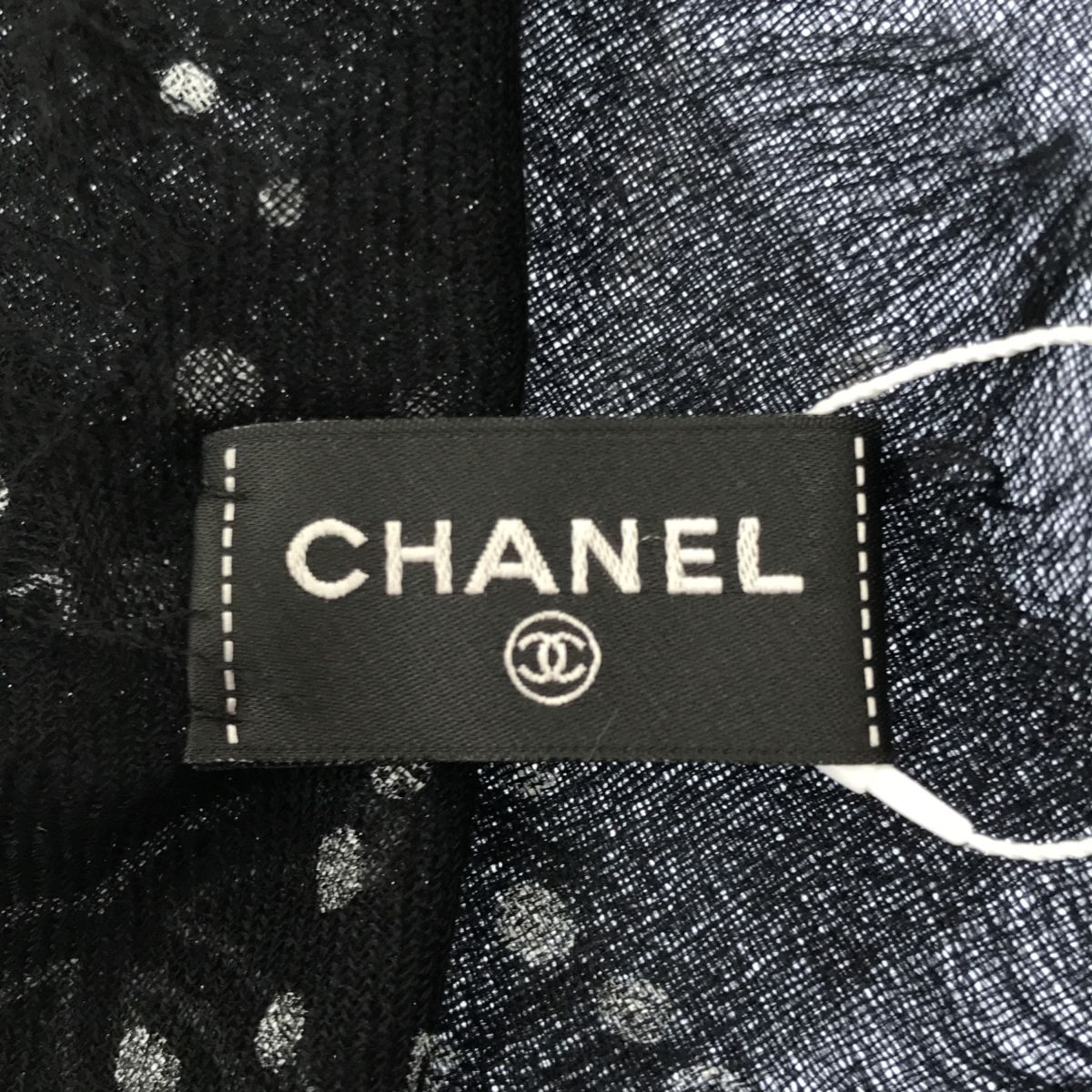 シャネル CHANEL ストール AA9046 フリンジ ブラック 黒 ドット カシミヤ カシミア 2023 23k340-11 - メルカリ