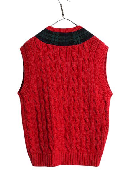 OLD GAP Vネックウールニットベスト 90s チェック柄 オールドギャップ t-dcd25y22n07xa1ad.jpg