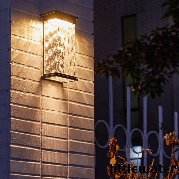 壁掛け灯 LED ライト ロマンチック 玄関灯 人感センサー 明暗センサー led ポーチライト おしゃれ 庭園灯 太陽能充電 屋外 照明 街灯 門灯 防水