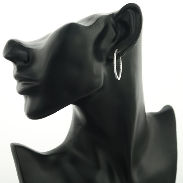 ポンテヴェキオ ピアス ダイヤ ダイヤモンド フープ 片耳 K18WG