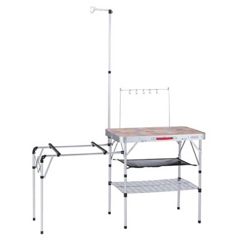 送料無料 ♥ 未開梱 コールマン アウトドア用品 テーブル 収束式キッチンテーブル オールインワンキッチンテーブル 2000031294