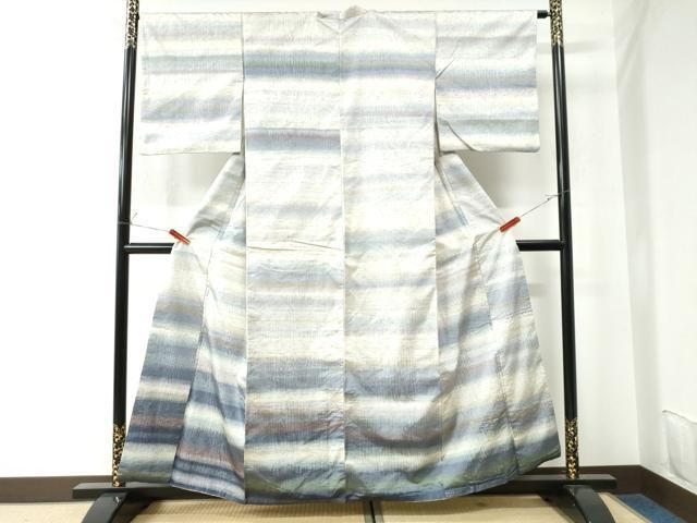 平和屋着物●訪問着　作家物　紬地　市松文様　正絹　逸品　AAAV7073zg 平和屋着物○訪問着 作家物 紬地 市松文様 正絹 逸品 AAAV7073zg