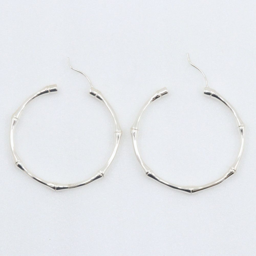 GUCCI】グッチ バンブー フープ シルバー925 レディース 19.0g ピアス