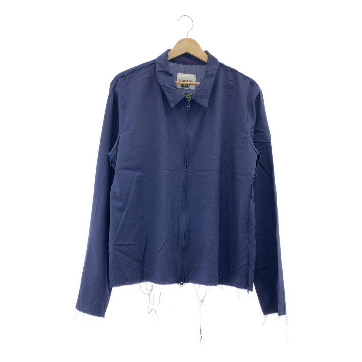 GABRIELA COLL GARMENTS | ガブリエラコールガーメンツ | 2025SS | No.273 Loro Piana Zip Shirt ロロピアーナ ジップシャツ | 2 | ネイビー | メンズ