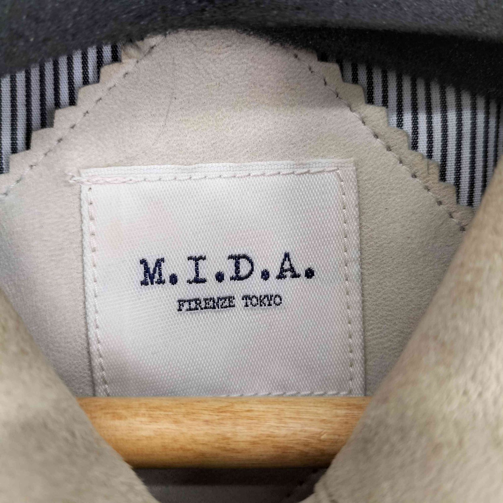 ミダ M.I.D.A sheep suede jean jacket スウェードレザー