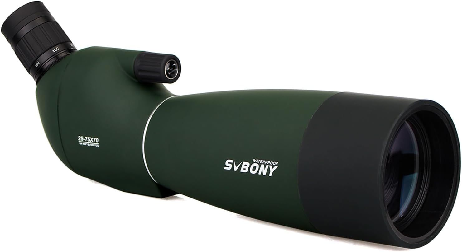 SVBONY SV28 フィールドスコープ 望遠鏡 高倍率 25-75x 70mm スポッティングスコープ 傾斜型 70mm大口径 IP65防水  FMC 明るい視界 バードウォッチング 野鳥観察 アーチェリー 射撃 狩猟 自然観察 - メルカリ