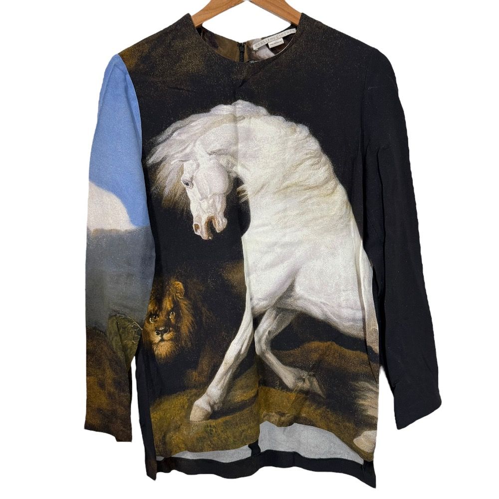 数量は多 STELLA 美品 McCARTNEY ホースプリント ステラマッカートニー シャツ+ブラウス(長袖+七分)
