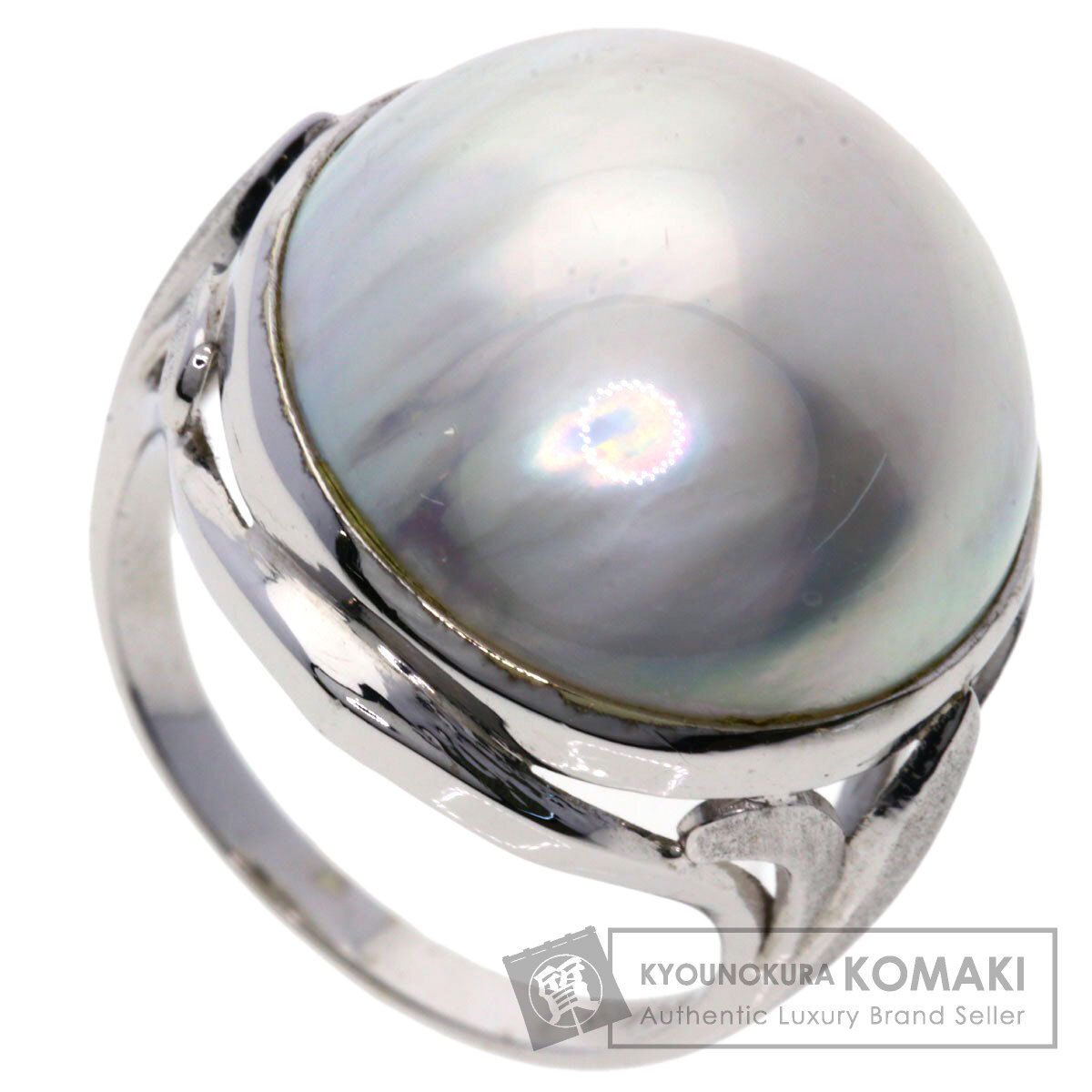 TASAKI タサキ マベパール 真珠 リング 指輪 K14WG レディース