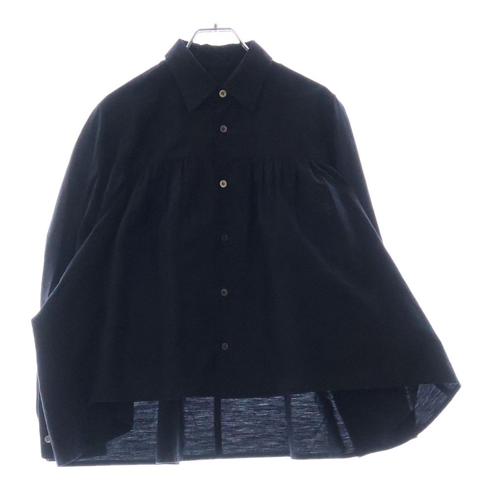 トリコ コム デ ギャルソン 16AW AD2016 クレイジーパターン ギャザーデザイン コットン長袖シャツ ブラウス ブラック レディース TR-B007 tricot COMME des GARCONS (トリコ コム デ ギャルソン) 16AW