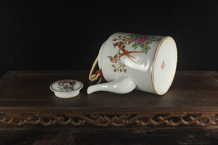 花鳥持ち梁壺 中国 景徳鎮 陶磁器 中国美術 - メルカリ