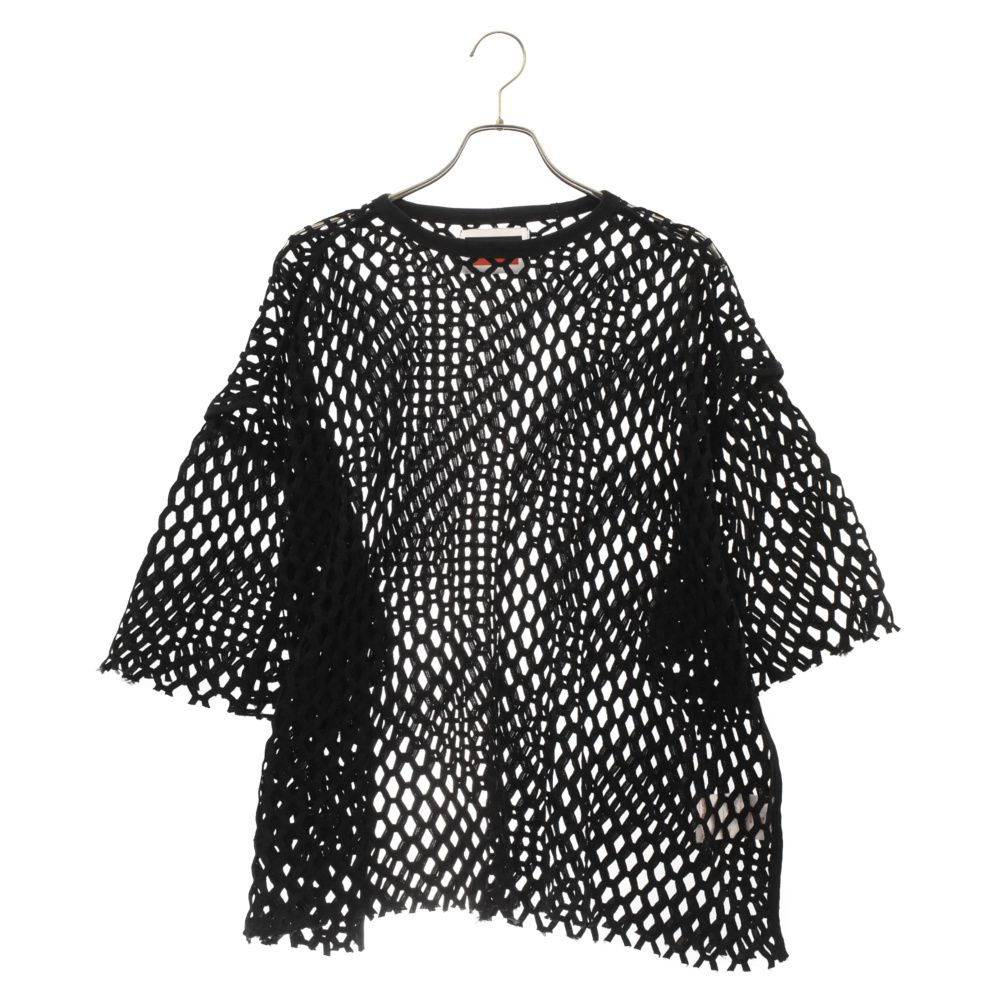 MAISON SPECIAL (メゾンスペシャル ) ハニカムビッグメッシュプライムオーバークルーネックTシャツ 11221411314 ブラック