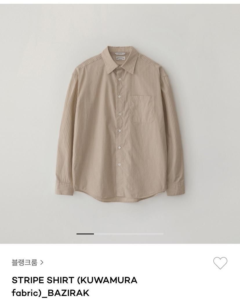 【Bunjang商品韓国直送】BLANK ROOM(ブランクルーム) ストライプ シャツ 2 サイズ 新品 出品