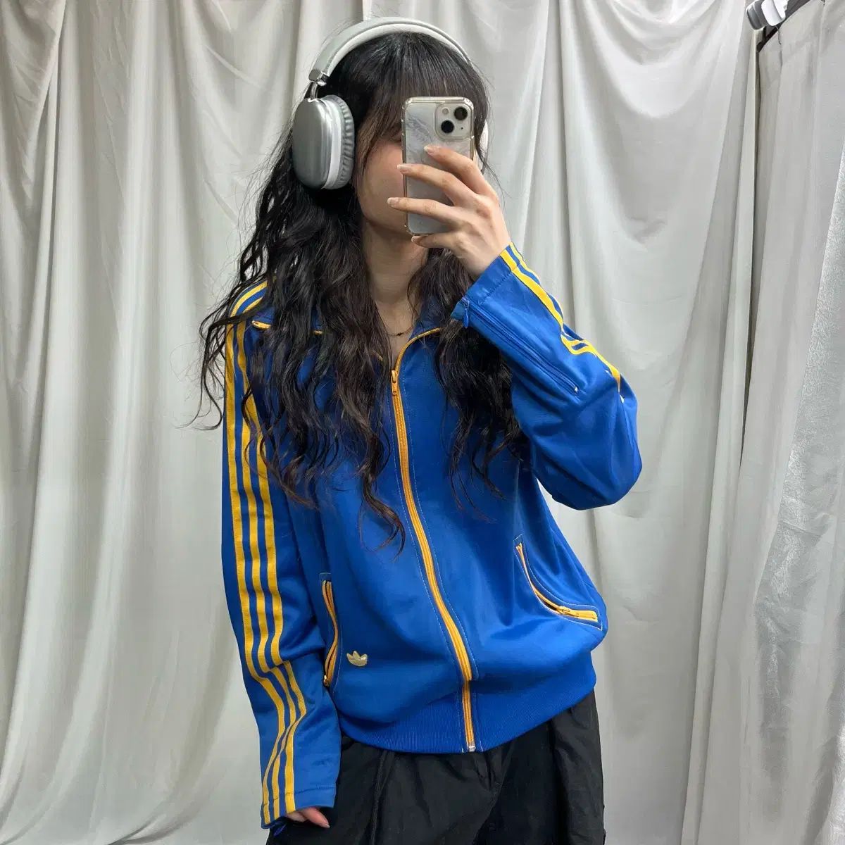 adidas(アディダス) 70s 青 黄色 ジャージ - メルカリ