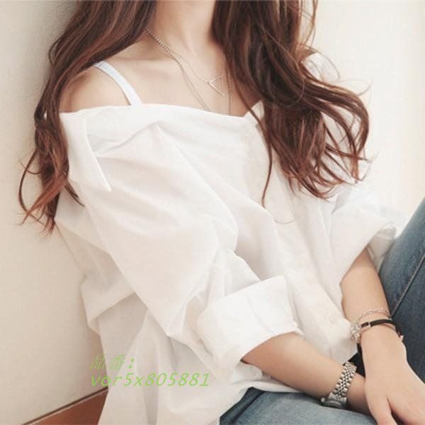 シャツ ブラウス レディース 半袖 夏 オフショルダー 白 シャツ シンプル タック ホワイトシャツ 着痩せ シフォンシャツ トップス 女性用 オフショル 普段着 楽天市場】ダブルカラー オフショル ブラウス 7分袖 レディース