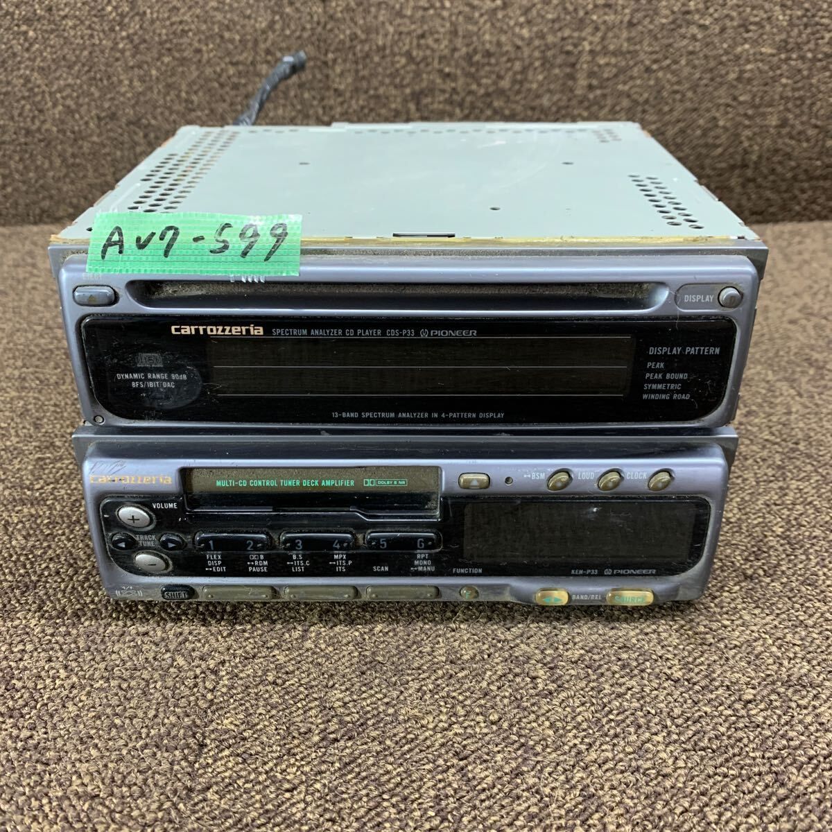 AV7-599 激安 カーステレオ Carrozzeria Pioneer KEH-P33 CDS-P33
