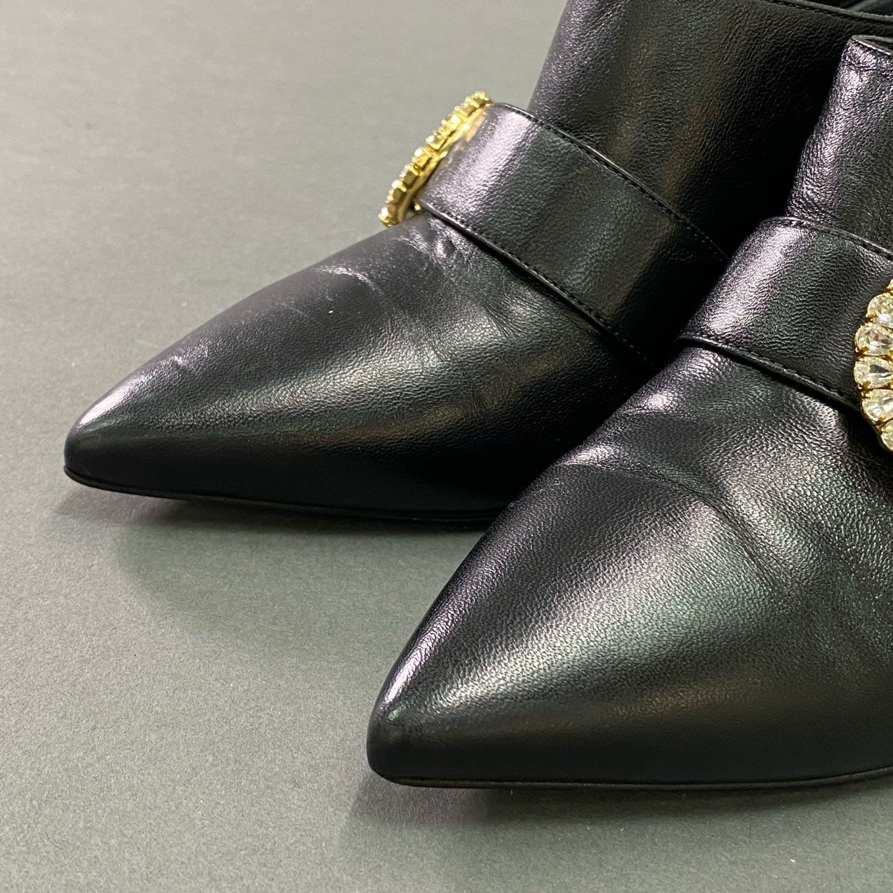 ADEAM 黒 ビジュー付きミュールサイズ38