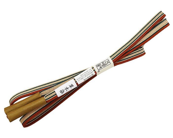 帯締め 正絹 五嶋紐 帯締め ロングサイズ 草木染 日本製 平組 長尺 LL