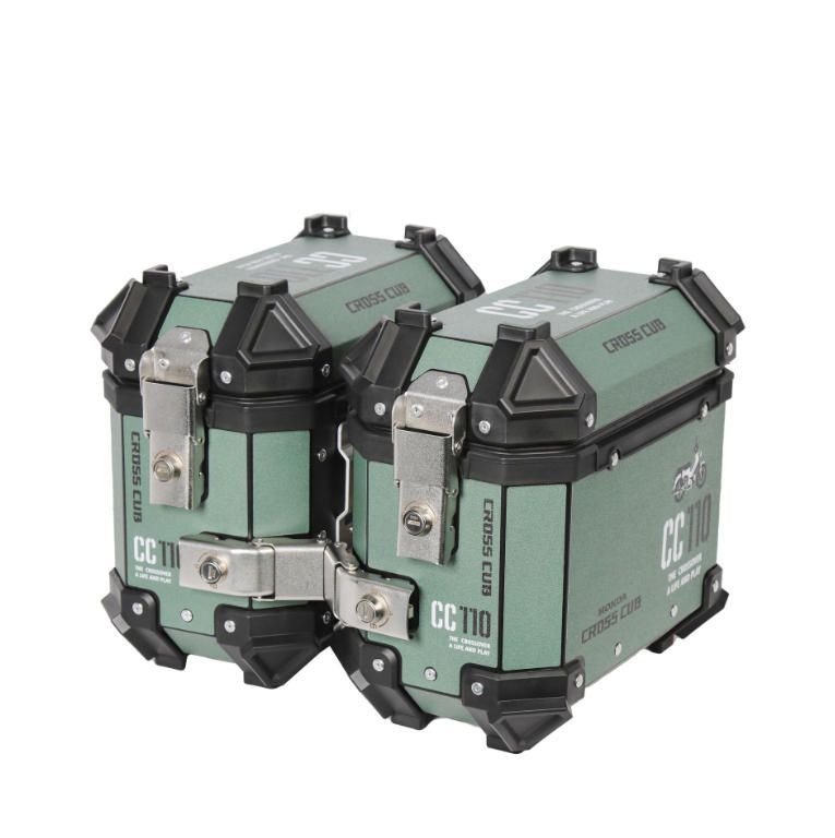 18LサイドボックスCC110 pg-1三箱アルミ合金バイクアップリケ尾箱電働車尾箱トランク 左右二つ