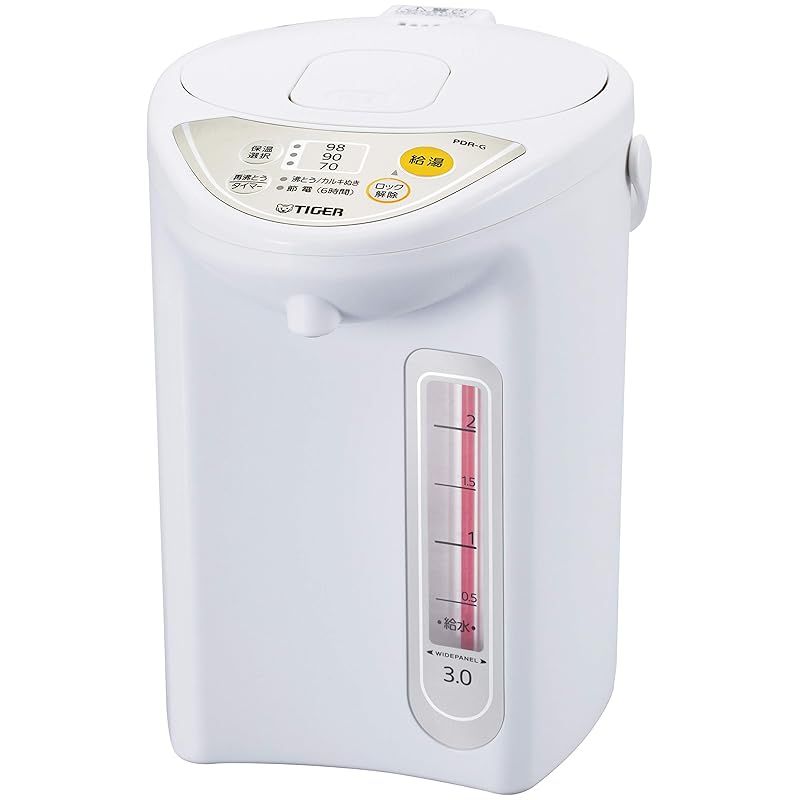 タイガー魔法瓶 TIGER マイコン電気ポット 保温機能 節電タイマー 3L アーバンホワイト PDR-G300-WU