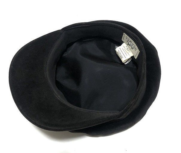 ○【美品】HERMES エルメス ハンチング /am-A-212-5762-8.2/帽子/黒