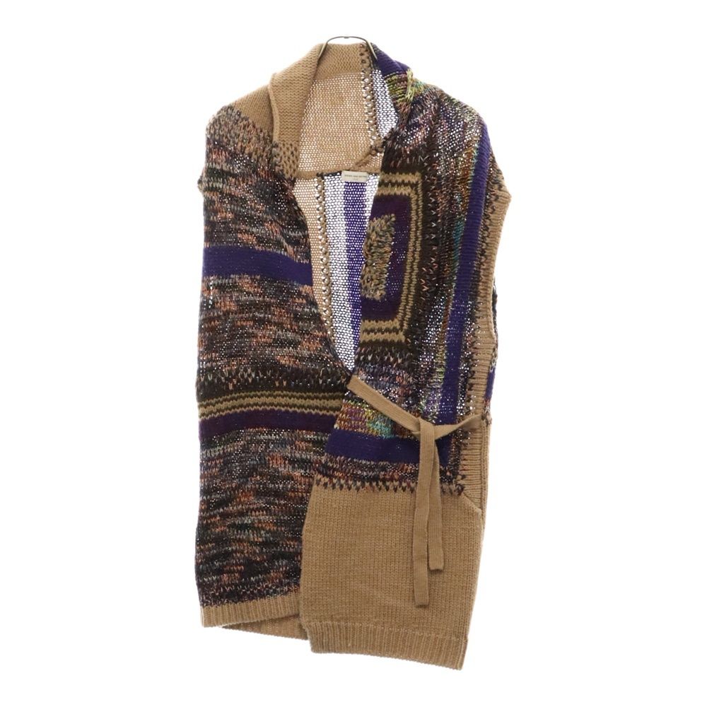 DRIES VAN NOTEN ニットベスト　アシメントリー DRIES VAN NOTEN (ドリスヴァンノッテン) カシミヤ混