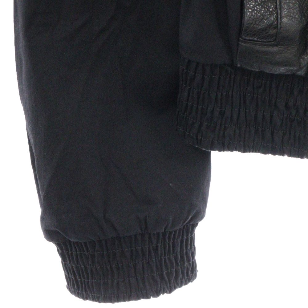 EMMETI / ナイロンジャケット/BLK/無地/GIAPPONE-067// EMMTI (エンメティ) シープスキン ナイロンドッキング ジップアップ