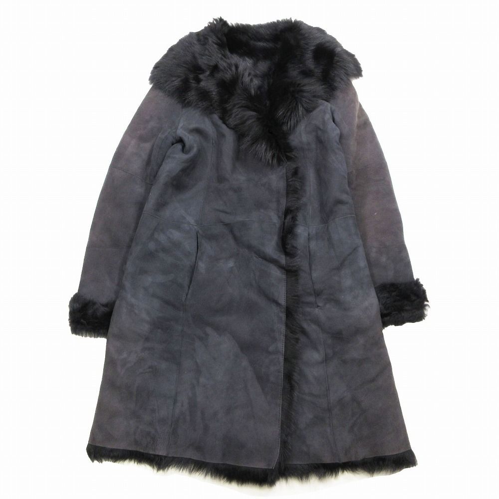 16AW ジョゼフ JOSEPH ムートン コート ラムレザー ジャケット ファー