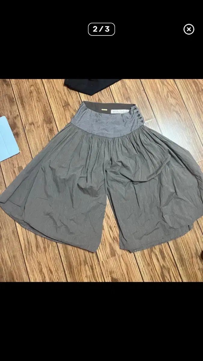 Kapital wide skirt pants 資本 グレー ガウチョ パンツ