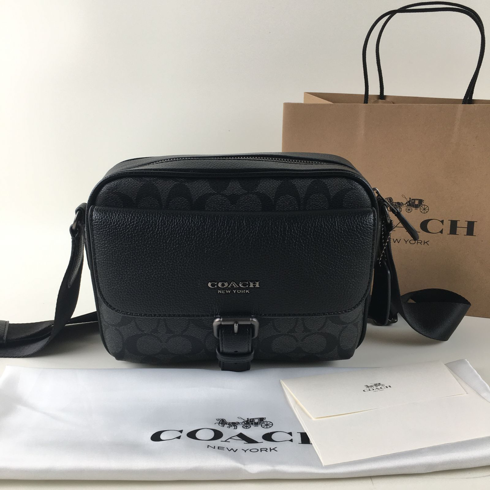 新品 COACH コーチ ショルダーバッグ クロスボディ メンズバッグ C6080  