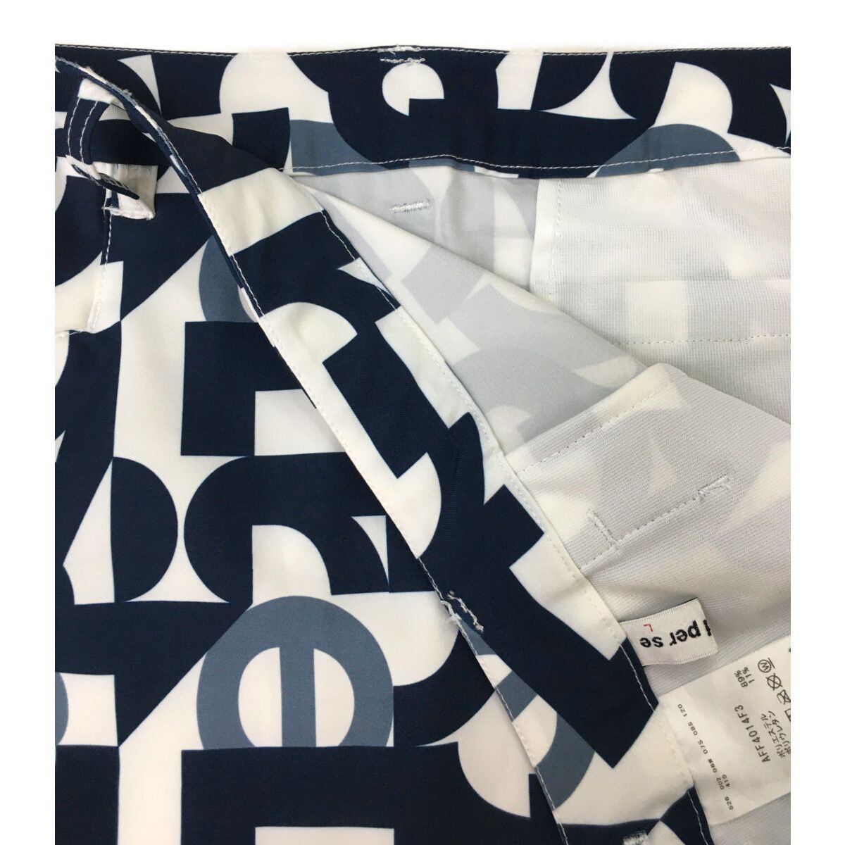 【and per se】美品 セットアップ モックネック スカート Mサイズ 中古 レディース アンパスィ and per se セットアップ L 紺 ネイビー