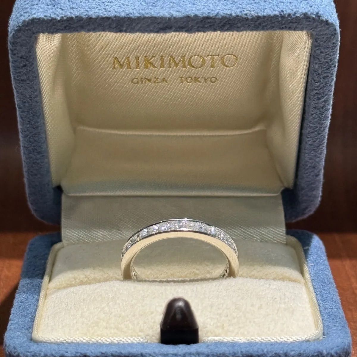 MIKIMOTOミキモト Pt950 天然ダイヤ1.10ctフルエタニティ リング 