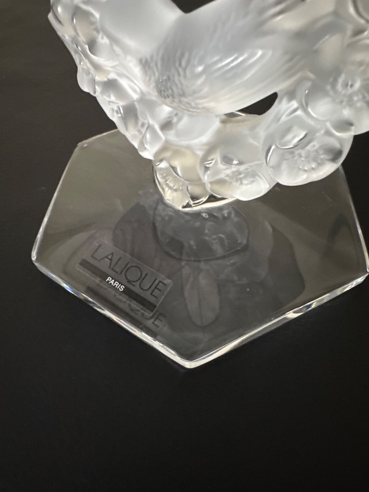 ○激レア LALIQUE Mésanges ラリック クリスタル テーブルランプ suke 様専用！LALIQUE ラリック 「Mesangeメザンジュ」クリスタル