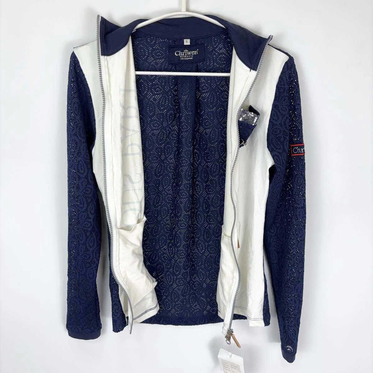 【中古・未使用品】クリューベン Chriwen Sporty ストレッチ ジップアップ 長袖 ライディング ジャケット フーディー S ネイビー CW-20-C3 レディース 乗馬 馬術 中古・未使用品】クリューベン Chriwen Sporty ストレッチ