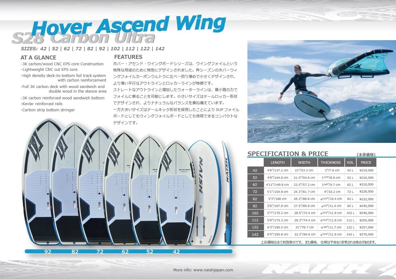 S28 Naish Hover Ascend Wing CU 92