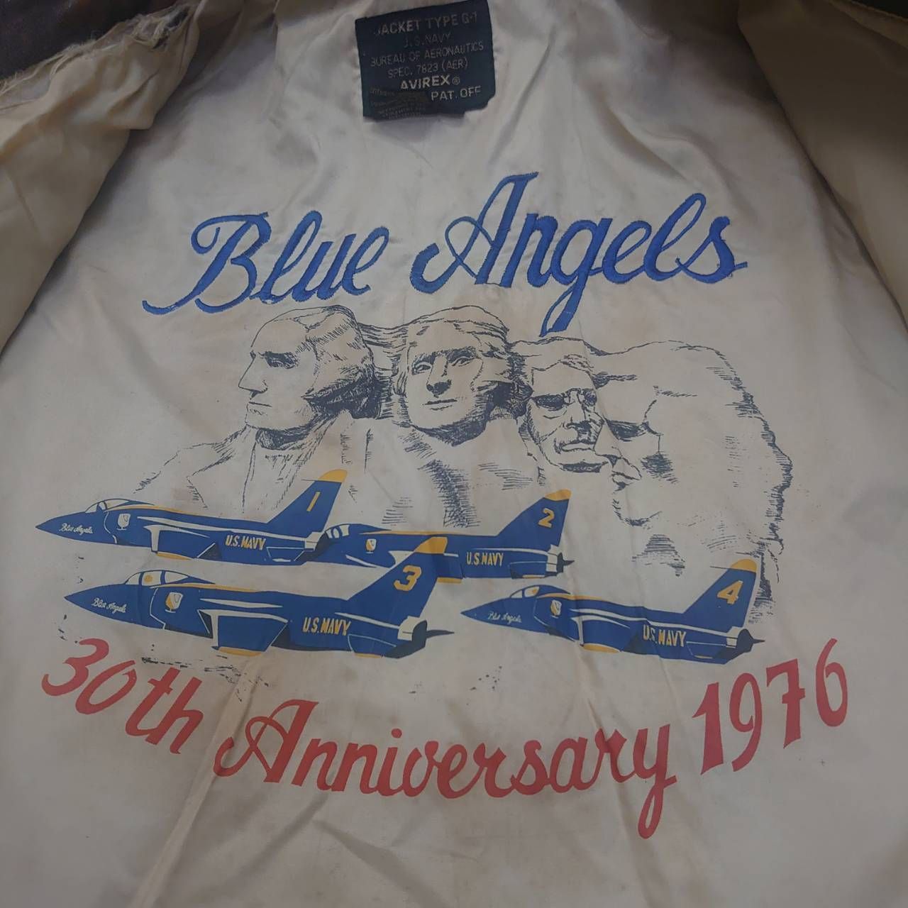 【絶品】アヴィレックス　G1 フライトジャケット　バックプリント　ワッペン　羊革 激レアヴィンテージ品】アヴィレックス G1 フライトジャケット バック