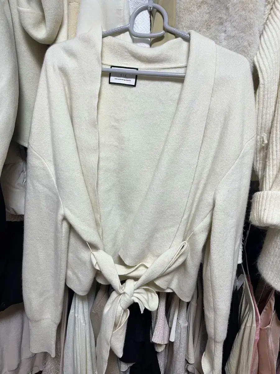 SIE シエ シャルロット ショール ウール カーディガン クリーム