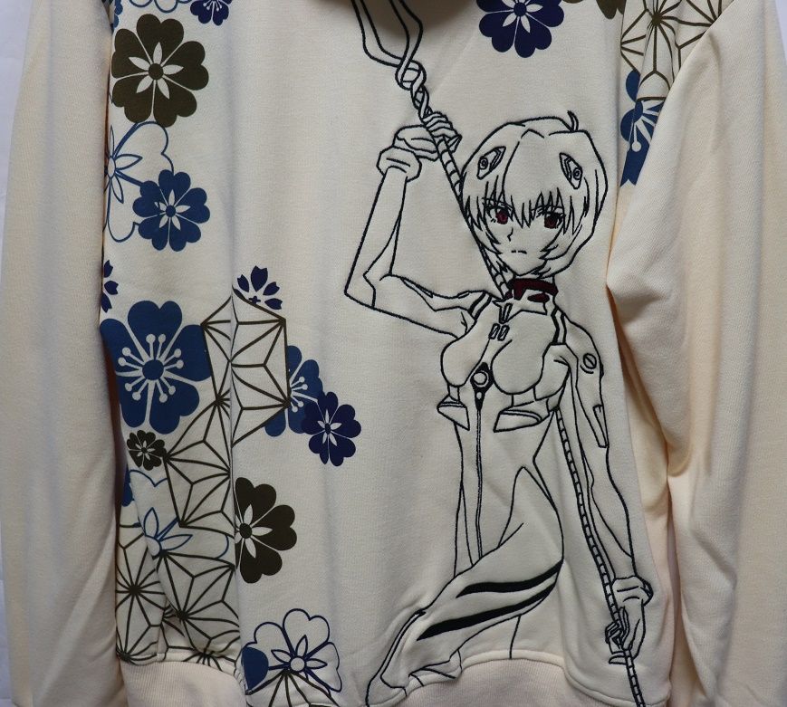 エヴァンゲリオンEVANGELION×錦nishiki新品パーカーL程度レイ刺繍 