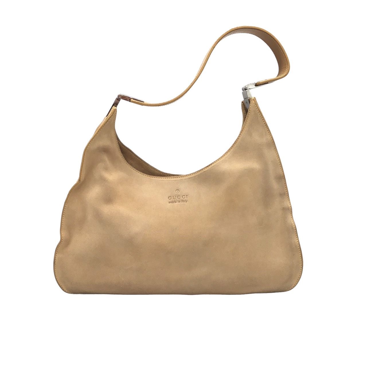 グッチ GUCCI ワンショルダーバッグ レザー スエード ベージュ 