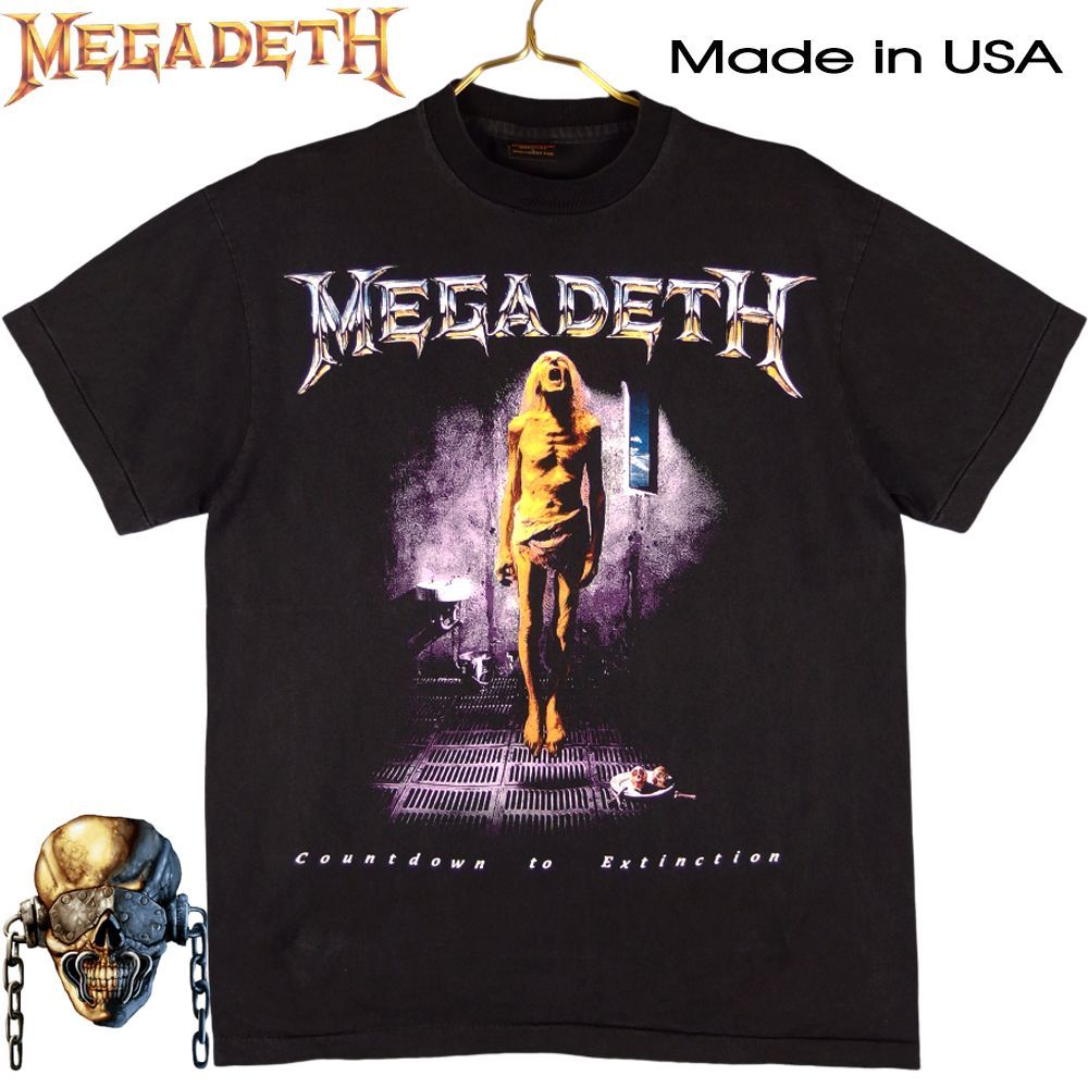 180 MEGADETH メガデス Tシャツ megadeth ブラック Lサイズ 美品 USA製 半袖 ヘヴィメタ メタルバンド メタルT ロックT  バンドT ミュージックT メンズ レディース スカル ドクロ ロック ツアーT 死神 レア 稀少 誕プレ - メルカリ