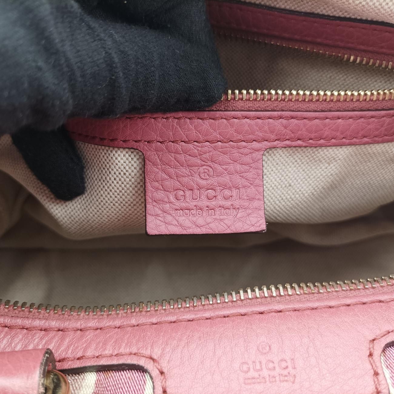 グッチGucciシェリーラインピンク×マルチレザー247205A013423293