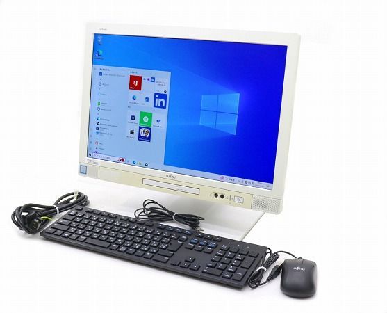 富士通 ESPRIMO K557/R Core i5-7500T 2.7GHz 8GB 500GB(SSD) DVD+-RW 19.5インチ WXGA+ 1440x900ドット Windows10 Home 64bit 中古