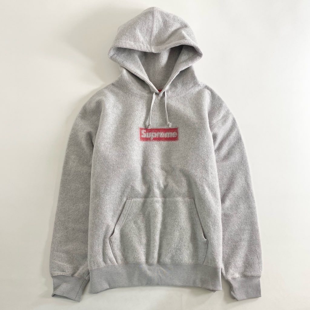 59g2 【未使用保管品】 タグ付 SUPREME シュプリーム 23SS Insideout Box Logo Hooded Sweatshirt インサイドアウト パーカー フーディ  Mサイズ グレー