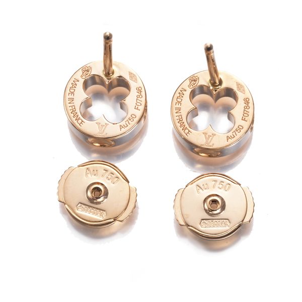 ルイヴィトン　ピアス アンプラント（18k）　新品未使用 ルイヴィトン ピアス アンプラント 18K イエローゴールド モノグラム