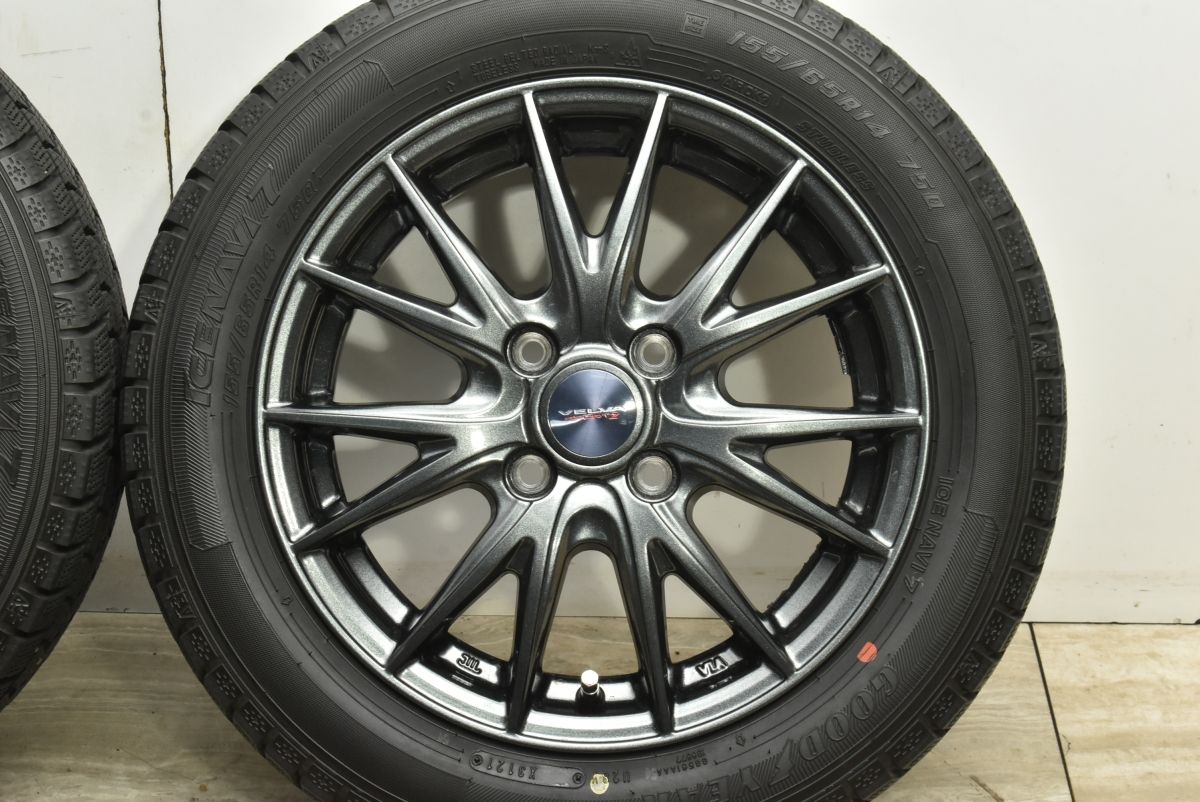最大15％オフで販売。 スタッドレス ヴェルヴァ 14in 4.5J 45 PCD100 グッドイヤー アイスナビ7 155 65R14 ワゴンR アルト タント ムーブ N-ONE N-BOX N-WGN 謙虚な