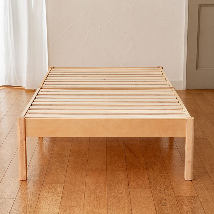 新品※ショップ出品】組み立て簡単な天然木すのこベッド シングル 木製