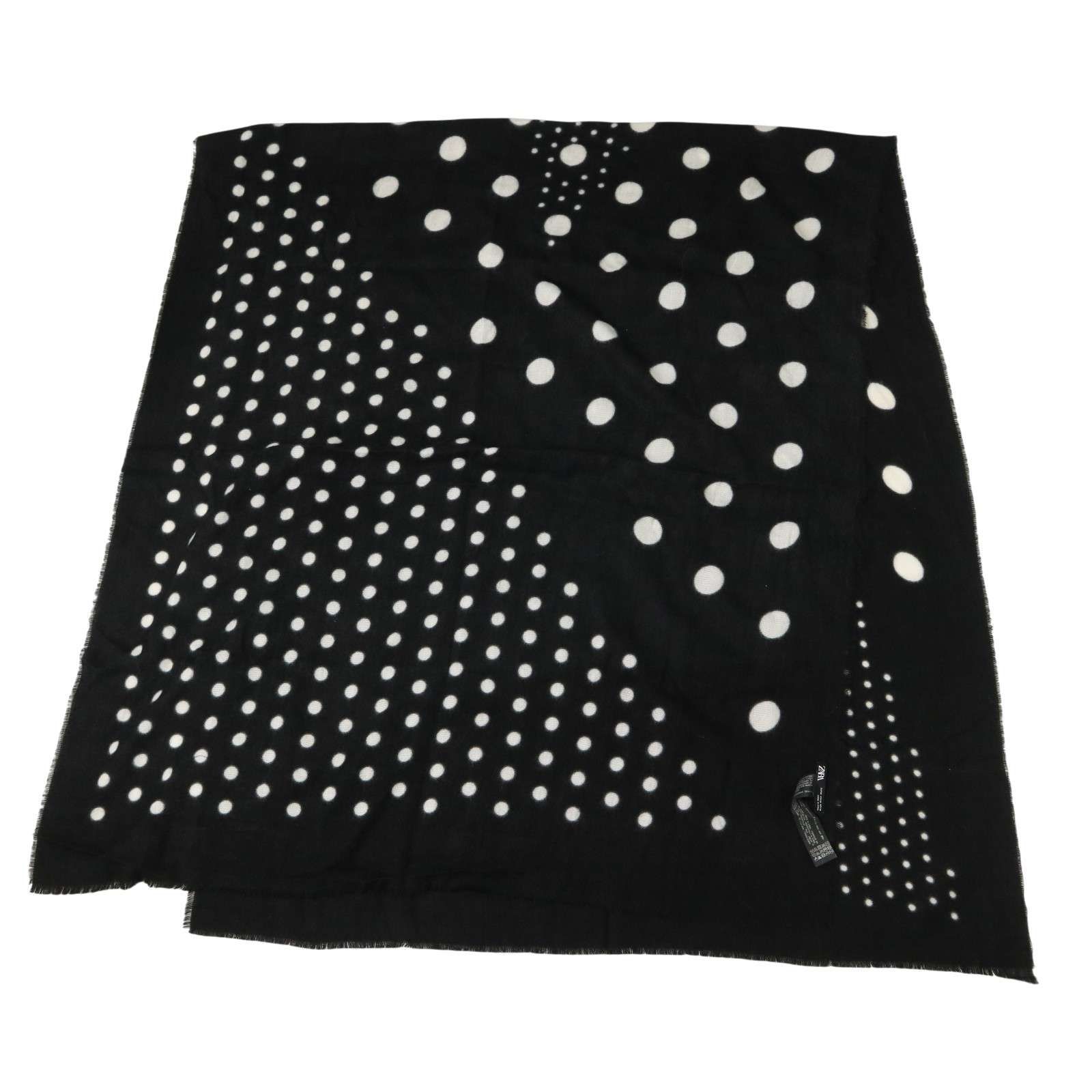 ZARA ザラ 秋冬☆ ドット柄 大判 ストール マフラー ショール Sz.M