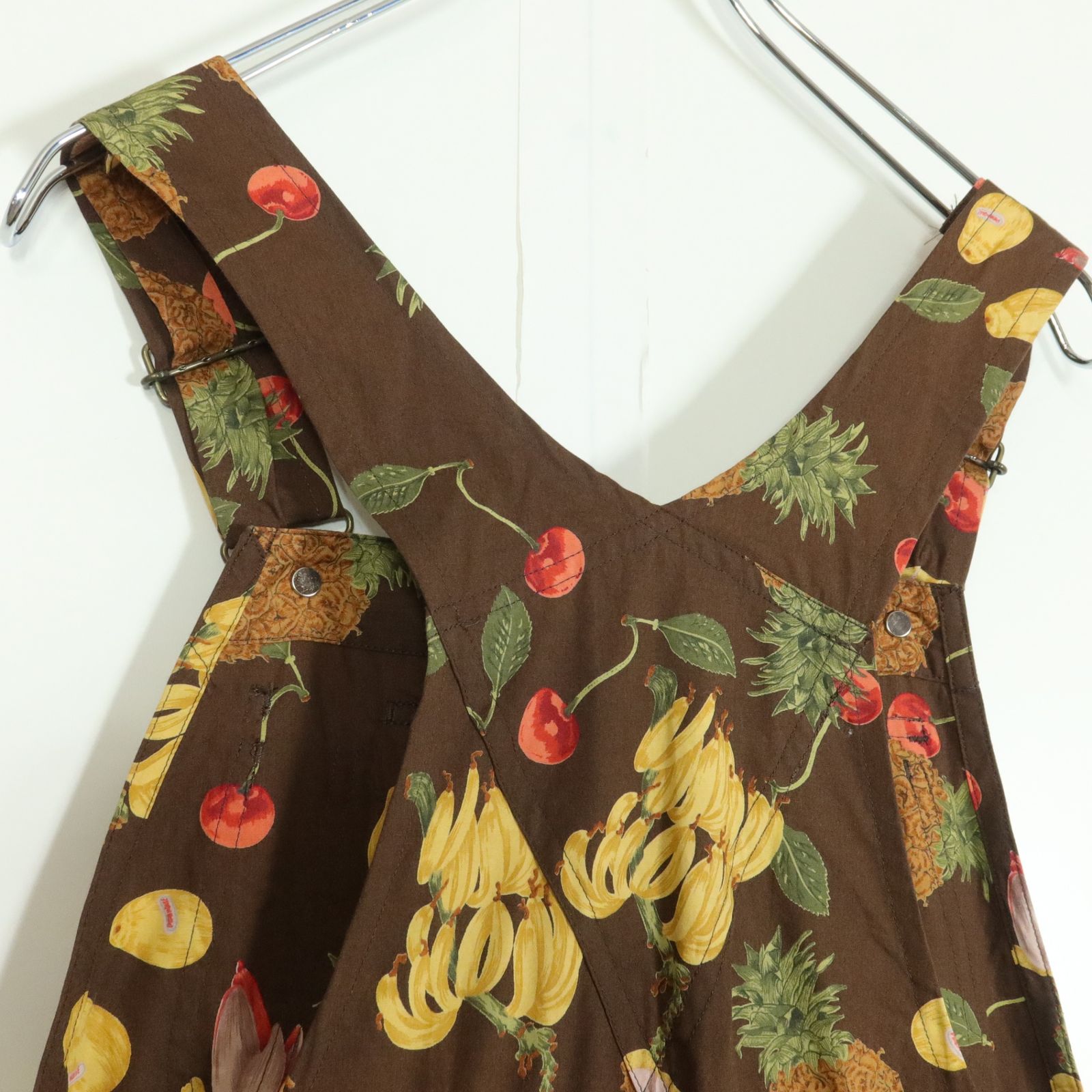 ピンクハウス☆ギャザーたっぷりジャンパースカート 茶系 キュートな