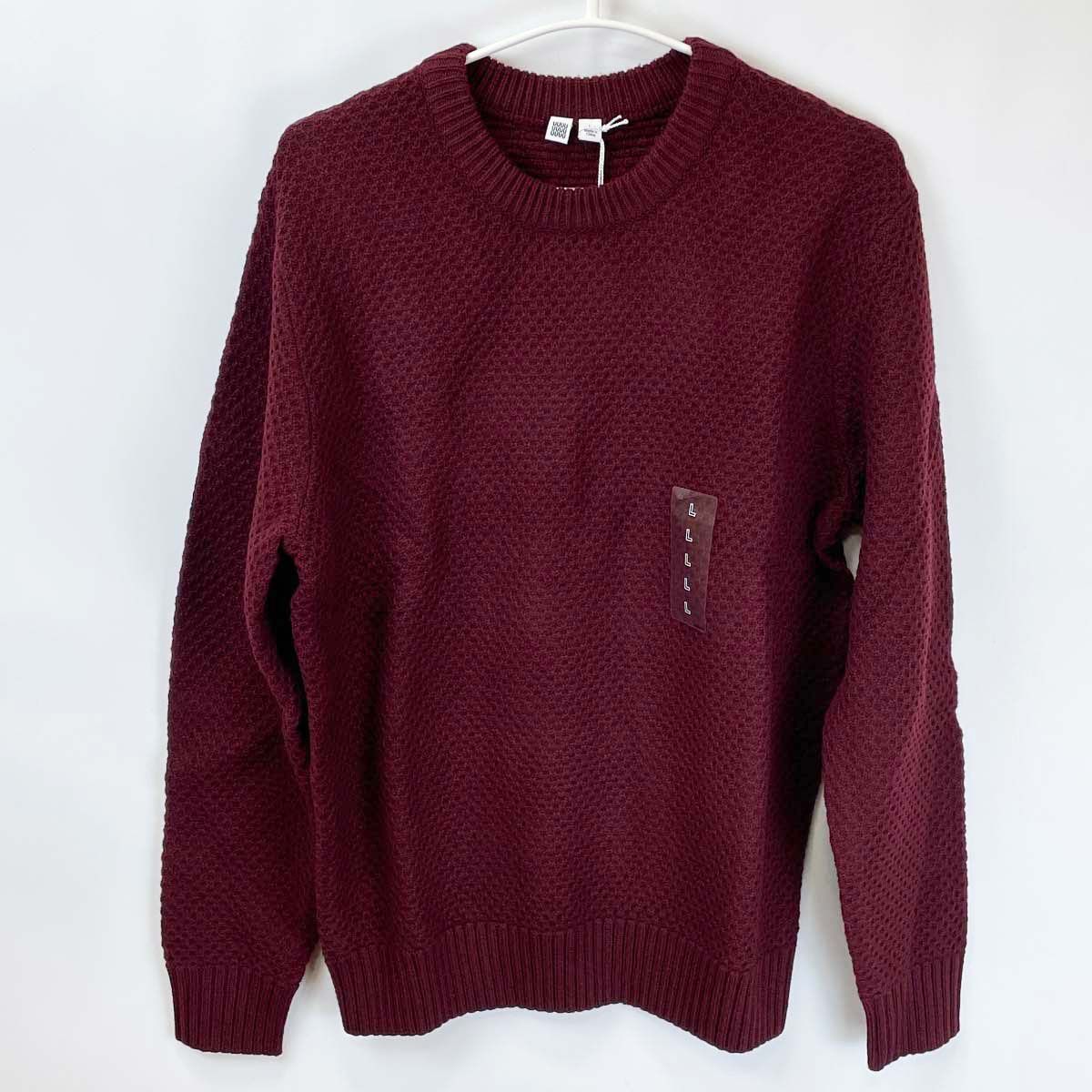 未使用】UNIQLO U ラムクルーネックセーター ハニカム ルメール 未使用】UNIQLO U ラムクルーネックセーター ハニカム ルメール