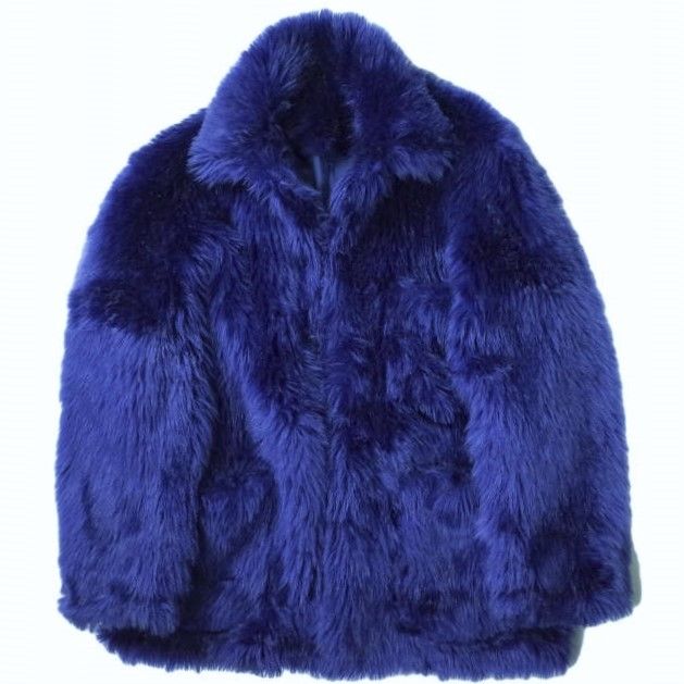 BOWWOW バウワウ 19AW 日本製 TIDY FUR JACKET フェイクファージャケット BW1902-TFJ L BLUE ブルゾン  コート アウター mc68147